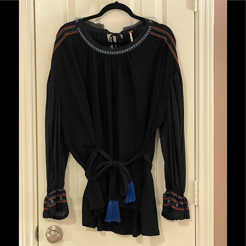 Free people belted cotton shirt